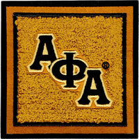 Alpha Phi Alpha Chenille Drink Coaster Set [Pre-Pack - Old Gold - 4.75"]
