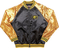 Big Boy Grambling State Tigers S3 Ladies Sequins Satin Jacket [Black]