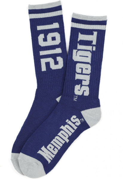 Big Boy Memphis Tigers S4 Mens Athletic Socks [Navy Blue]