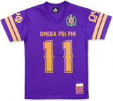 Big Boy Omega Psi Phi Divine 9 S2 Mens Football Jersey Tee [Purple]
