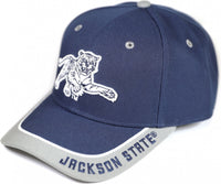 Big Boy Jackson State Tigers S148 Razor Mens Cap [Navy Blue - Adjustable Size]