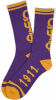 Big Boy Omega Psi Phi Divine 9 S4 Mens Athletic Socks [Purple - One Size]