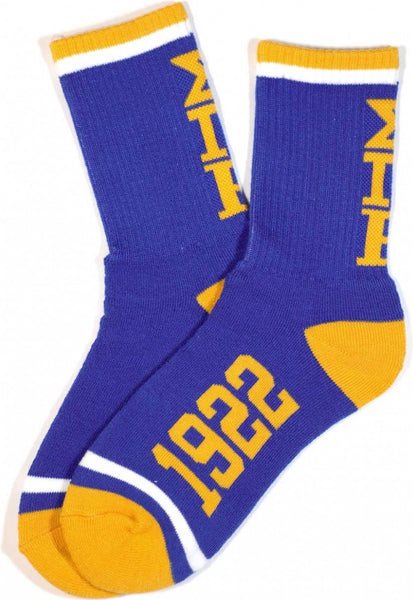 Big Boy Sigma Gamma Rho Divine 9 S4 Womens Athletic Socks [Royal Blue]
