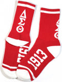 Big Boy Delta Sigma Theta Divine 9 S4 Womens Athletic Socks [Red]
