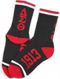 Big Boy Delta Sigma Theta Divine 9 S4 Womens Athletic Socks [Black]