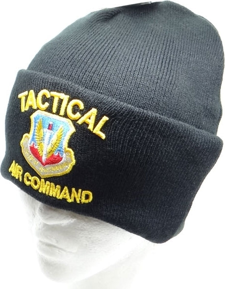 Tactical Air Command Mens Cuffed Beanie Cap [Black]