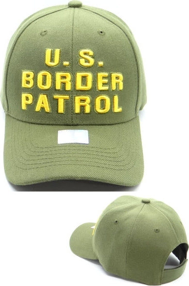 U.S. Border Patrol Mens Cap [Olive Green/Gold]