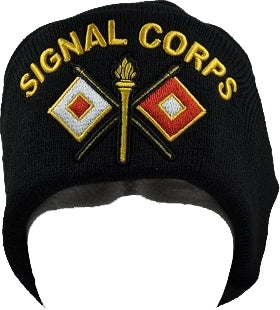 Signal Corps Mens Cuffed Beanie Cap [Black]