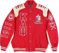 Big Boy Kappa Alpha Psi Divine 9 S11 Mens Racing Twill Jacket [Crimson Red]