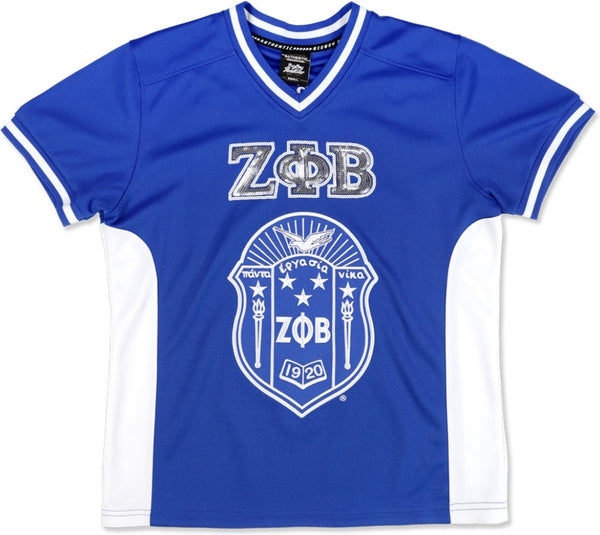 Big Boy Zeta Phi Beta Divine 9 S15 Womens Football Jersey [Royal Blue]