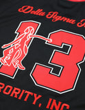 Big Boy Delta Sigma Theta Divine 9 S15 Womens Football Jersey [Black]