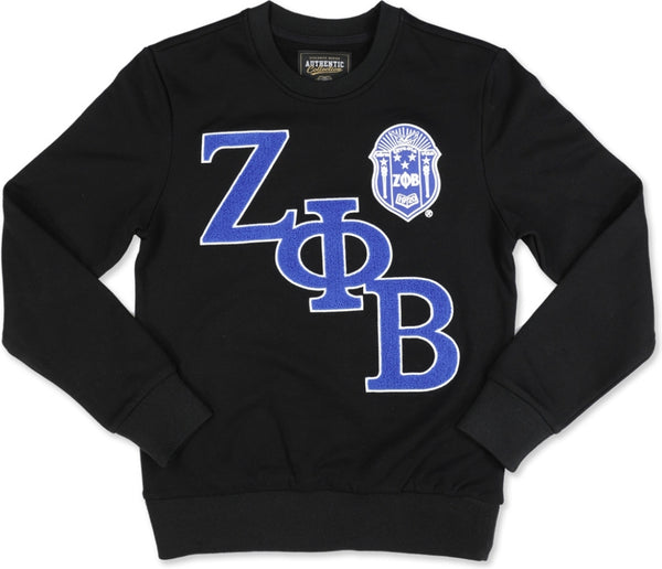 Big Boy Zeta Phi Beta Divine 9 S2 Womens Sweatshirt [Black]