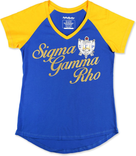 Big Boy Sigma Gamma Rho Divine 9 S2 V-Neck Ladies Tee [Royal Blue]