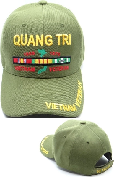 Quang Tri Vietnam Veteran M2 Mens Cap [Olive Green - Adjustable Size]