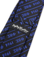 Big Boy Phi Beta Sigma Divine 9 S3 Neck Tie [Black]