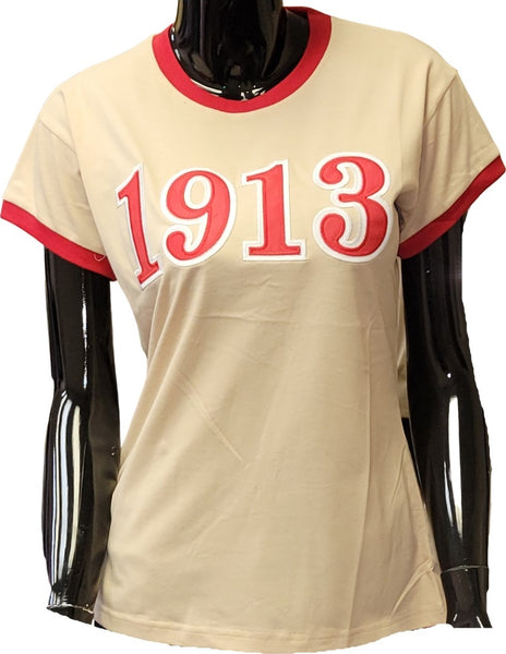 Buffalo Dallas Delta Sigma Theta 1913 Ringer T-Shirt [Short Sleeve - Khaki]