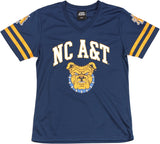 Big Boy North Carolina A&T Aggies Ladies Football Jersey Tee [Navy Blue]