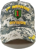 1st Infantry Division C1260 Side Shadow Mens Cap [Digital Camouflage - Adjustable Size]