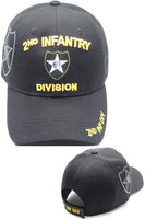 2nd Infantry Division C1261 Side Shadow Mens Cap [Black - Adjustable Size]