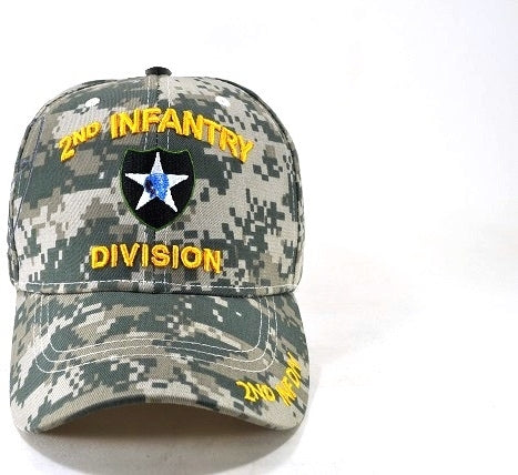 2nd Infantry Division C1261 Side Shadow Mens Cap [Digital Camouflage - Adjustable Size]