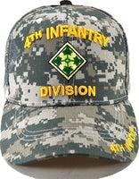 4th Infantry Division C1263 Side Shadow Mens Cap [Digital Camouflage - Adjustable Size]