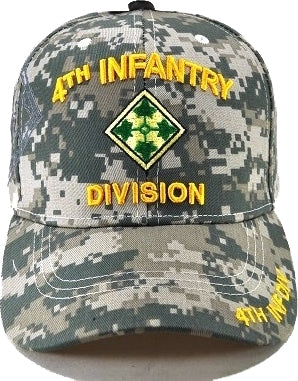 4th Infantry Division C1263 Side Shadow Mens Cap [Digital Camouflage]