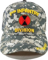 7th Infantry Division C1264 Side Shadow Mens Cap [Digital Camouflage - Adjustable Size]