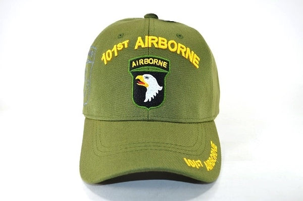101st Airborne C1272 Side Shadow Mens Cap [Olive Green - Adjustable Size]