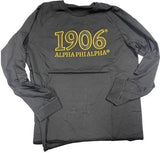 Alpha Phi Alpha 1906 Cotton Long-Sleeve Mens Shirt [Black]