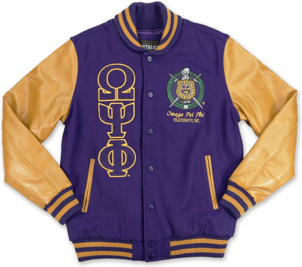 Big Boy Omega Psi Phi Divine 9 S4 Mens Wool Jacket [Purple]