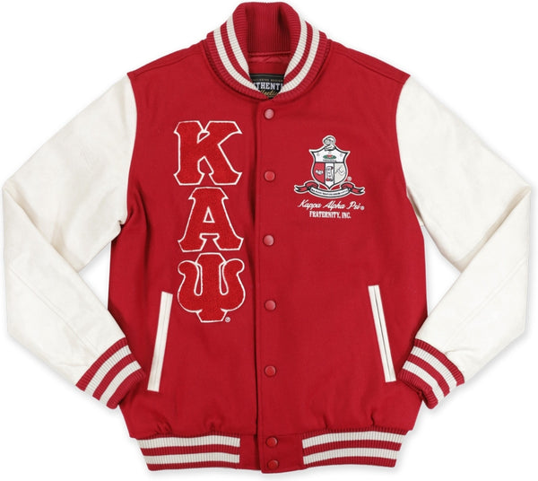 Big Boy Kappa Alpha Psi Divine 9 S4 Mens Wool Jacket [Crimson Red]