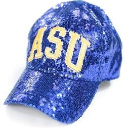 Big Boy Albany State Golden Rams S144 Ladies Sequins Cap [Royal Blue - Adjustable Size]