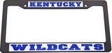 Kentucky Wildcats Text Decal Plastic License Plate Frame [Black - Car or Truck]