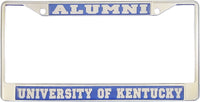 University of Kentucky Alumni Domed Metal License Plate Frame [Silver - Car or Truck]