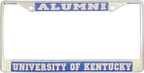University of Kentucky Alumni Domed Metal License Plate Frame [Silver - Car or Truck]