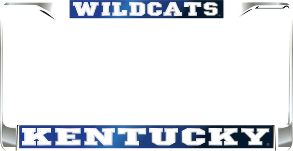 Kentucky Wildcats Mirror Domed Metal License Plate Frame [Silver - Car or Truck]