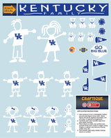 University of Kentucky Family Logo Decal Sticker Sheet [White - 8.5" x 11"]
