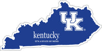 University of Kentucky State UK Logo Decal Sticker [White - 4"]