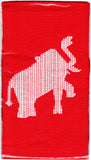 Delta Sigma Theta Elephant Sorority Graduation Kente Stole Sash [Red - 72"L x 4.5"W]