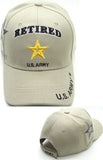 U.S. Army Retired New Star Shadow Mens Cap [Beige - Adjustable Size]