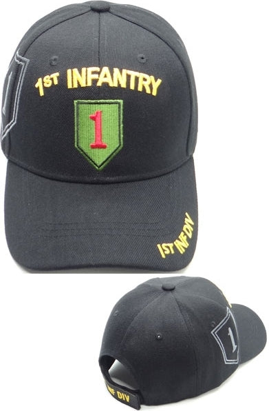 1st Infantry Side Shadow Mens Cap [Black - Adjustable Size]