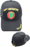 24th Infantry Side Shadow Mens Cap [Black - Adjustable Size]