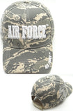 Air Force Block Letter Shadow Mens Cap [Digital Camouflage - Adjustable Size]
