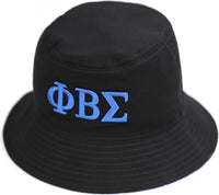 Big Boy Phi Beta Sigma Divine 9 S145 Reversible Mens Bucket Hat [Black/Royal Blue]