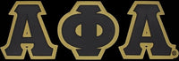 Alpha Phi Alpha Satin Tackle Twill Letters Iron-On Patch Set [Black/Gold - 4"T]