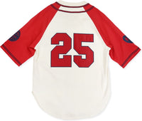 Big Boy Kansas City Monarchs Satchel Paige No. 25 Replica Mens Baseball Jersey [White/Red]