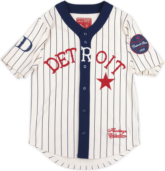 Big Boy Detroit Stars S2 Heritage Mens Baseball Jersey [Ivory White]