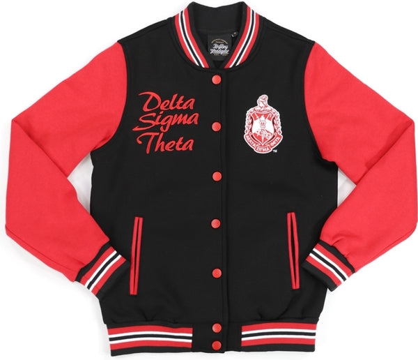 Big Boy Delta Sigma Theta Divine 9 Womens Fleece Jacket [Black]