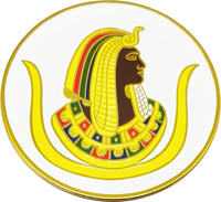 Daughters Of Isis Symbol Round Car Emblem [White - 2.75"]