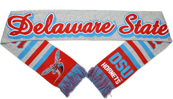 Big Boy Delaware State Hornets S5 Knit Scarf [Red - 80" x 7"]